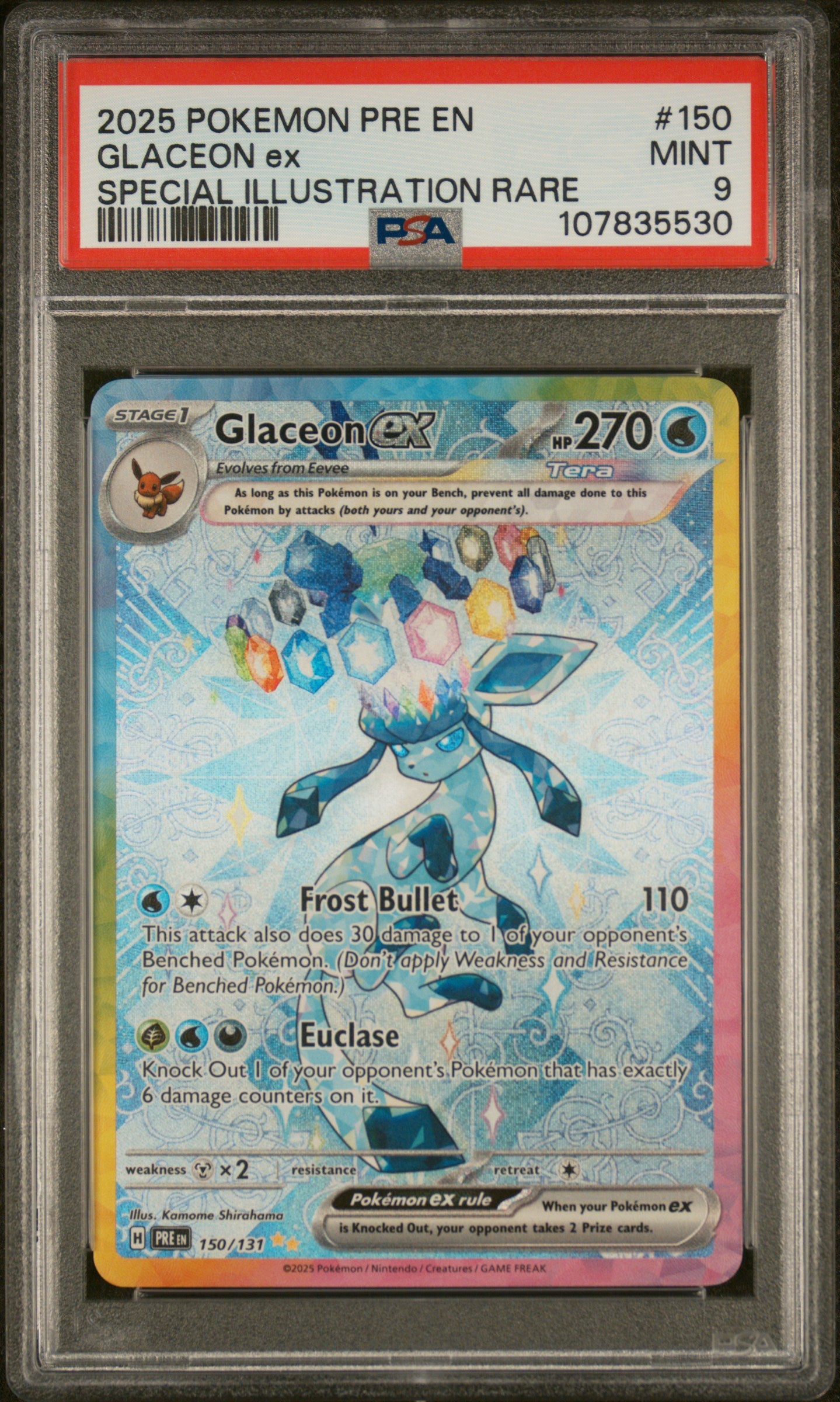 Glaceon ex #150 PSA 9