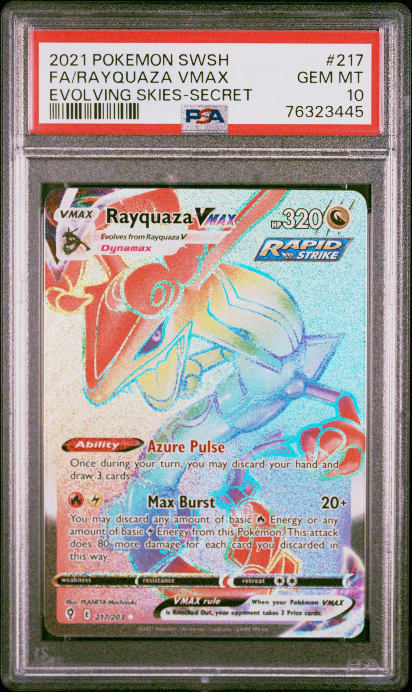 Rayquaza VMAX #217 PSA 10