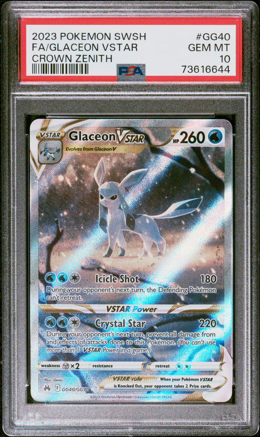 Glaceon VSTAR #GG40 PSA 10